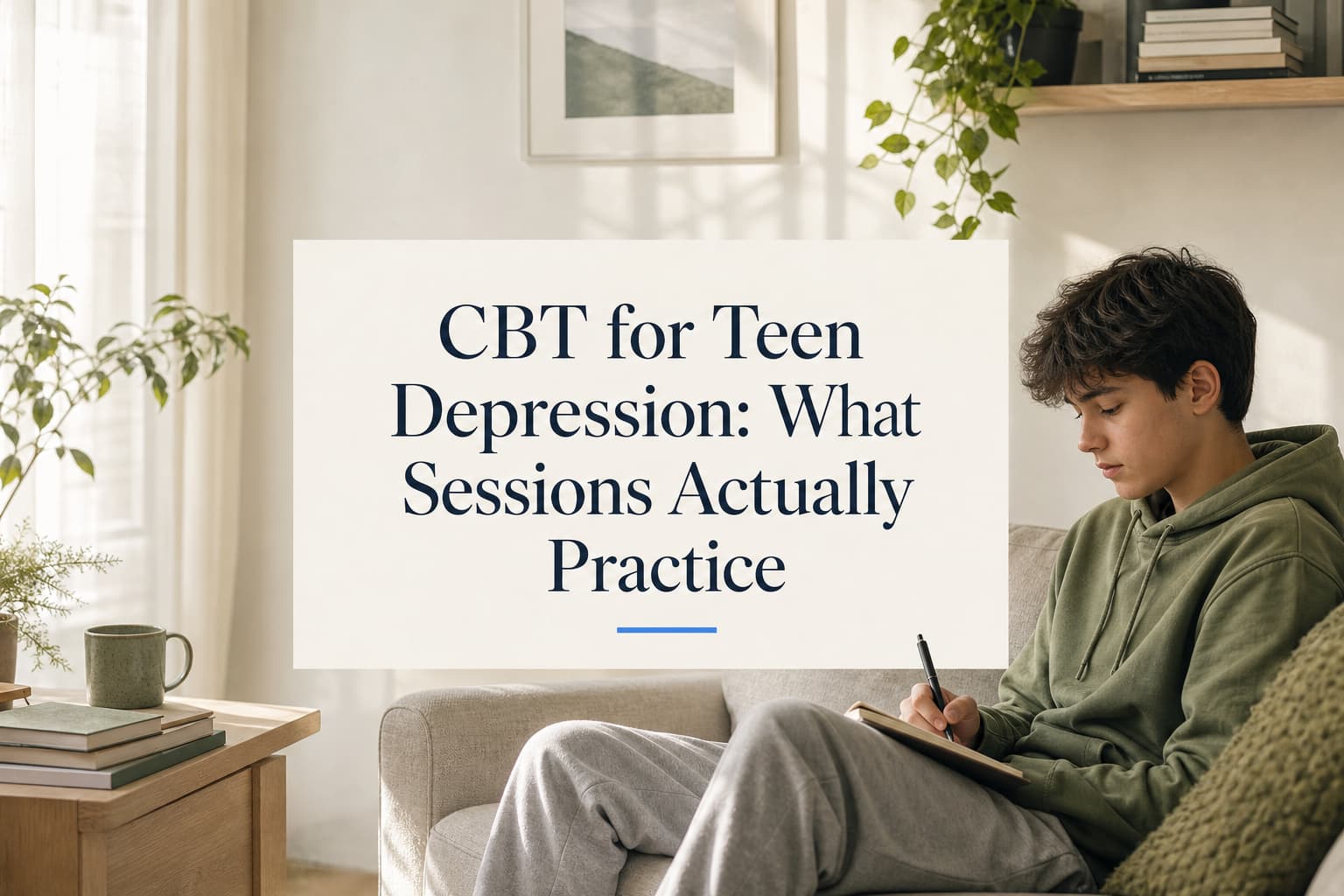 CBT for Teen Depression: What Sessions Actually Practice