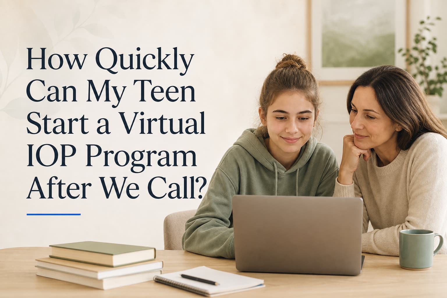 How Quickly Can My Teen Start a Virtual IOP Program After We Call?