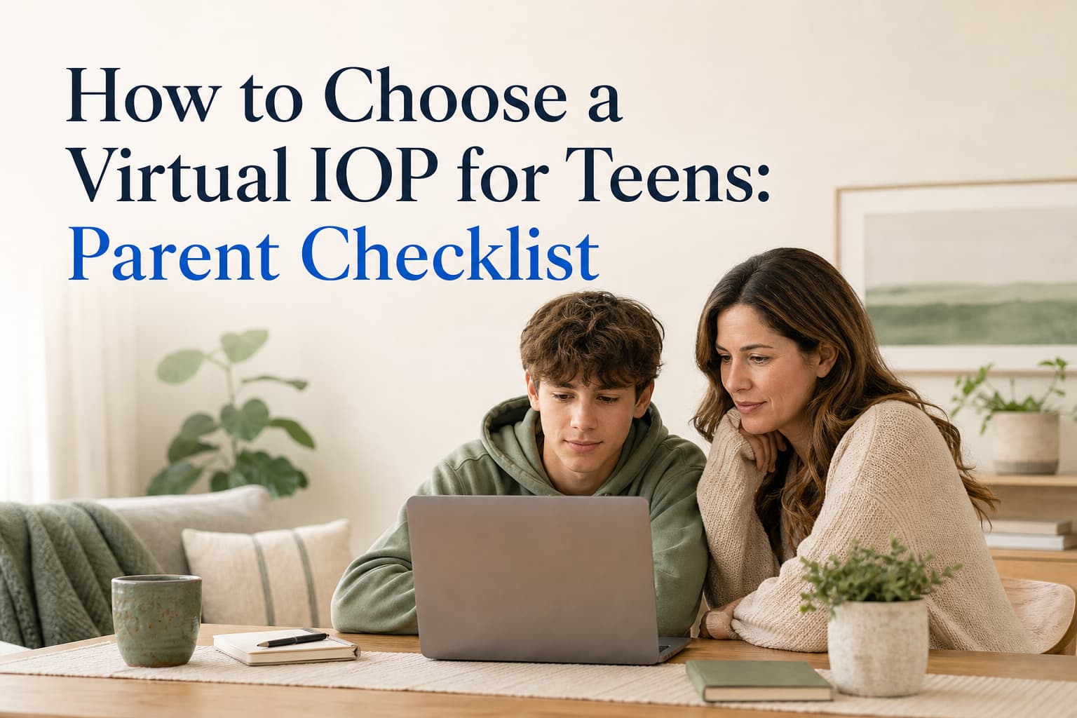 How to Choose a Virtual IOP for Teens: Parent Checklist