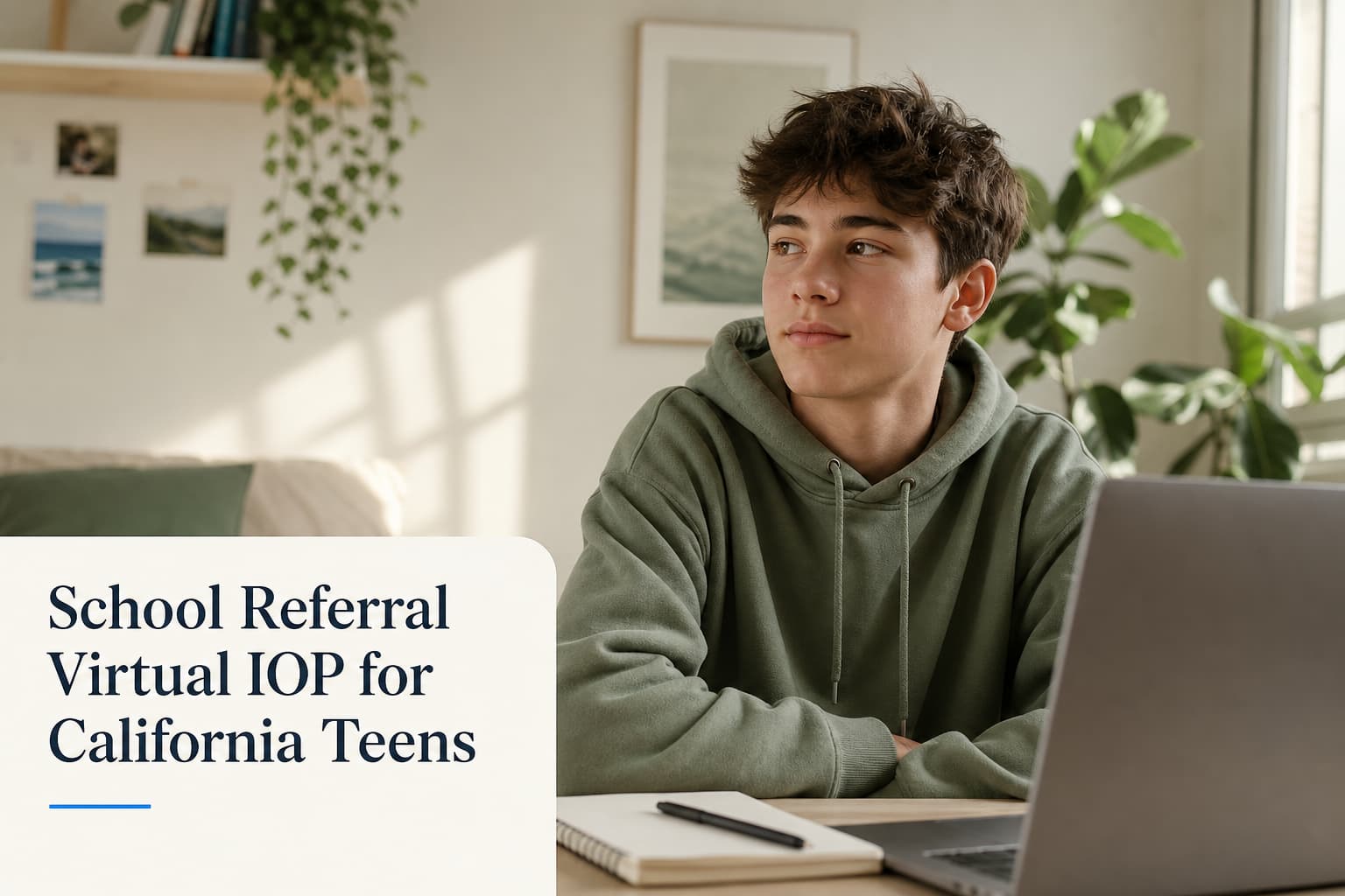 School Referral Virtual IOP for California Teens