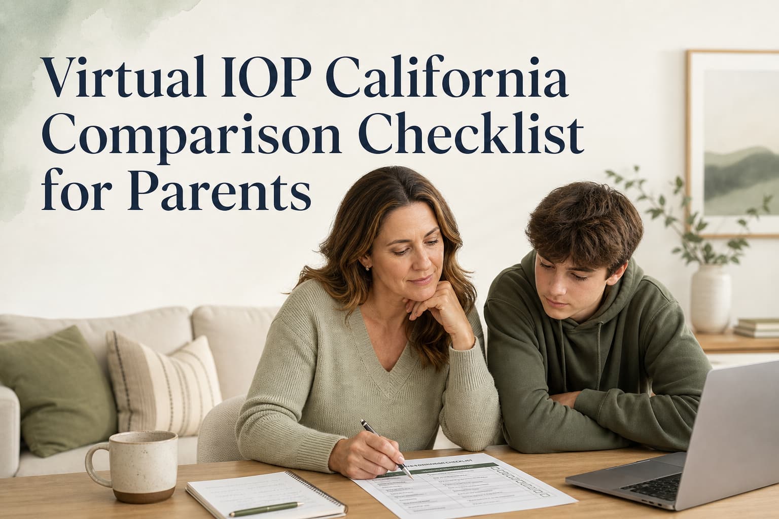 Virtual IOP California Comparison Checklist for Parents