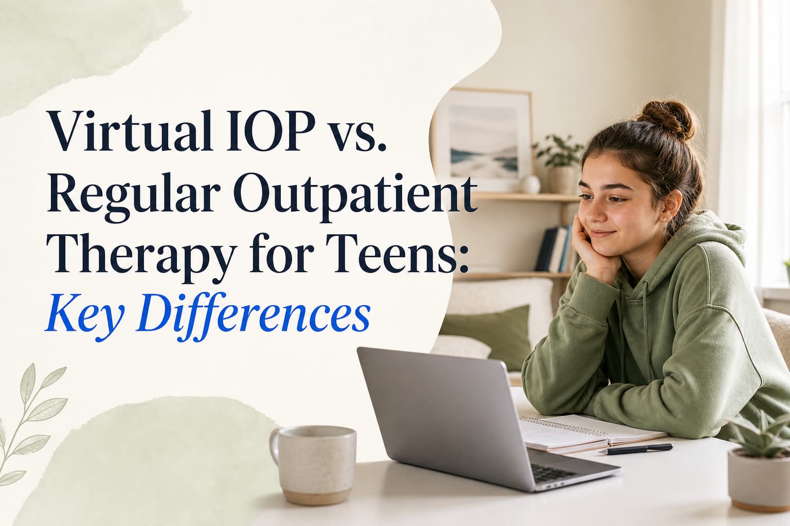 Virtual IOP vs. Regular Outpatient Therapy for Teens: Key Differences