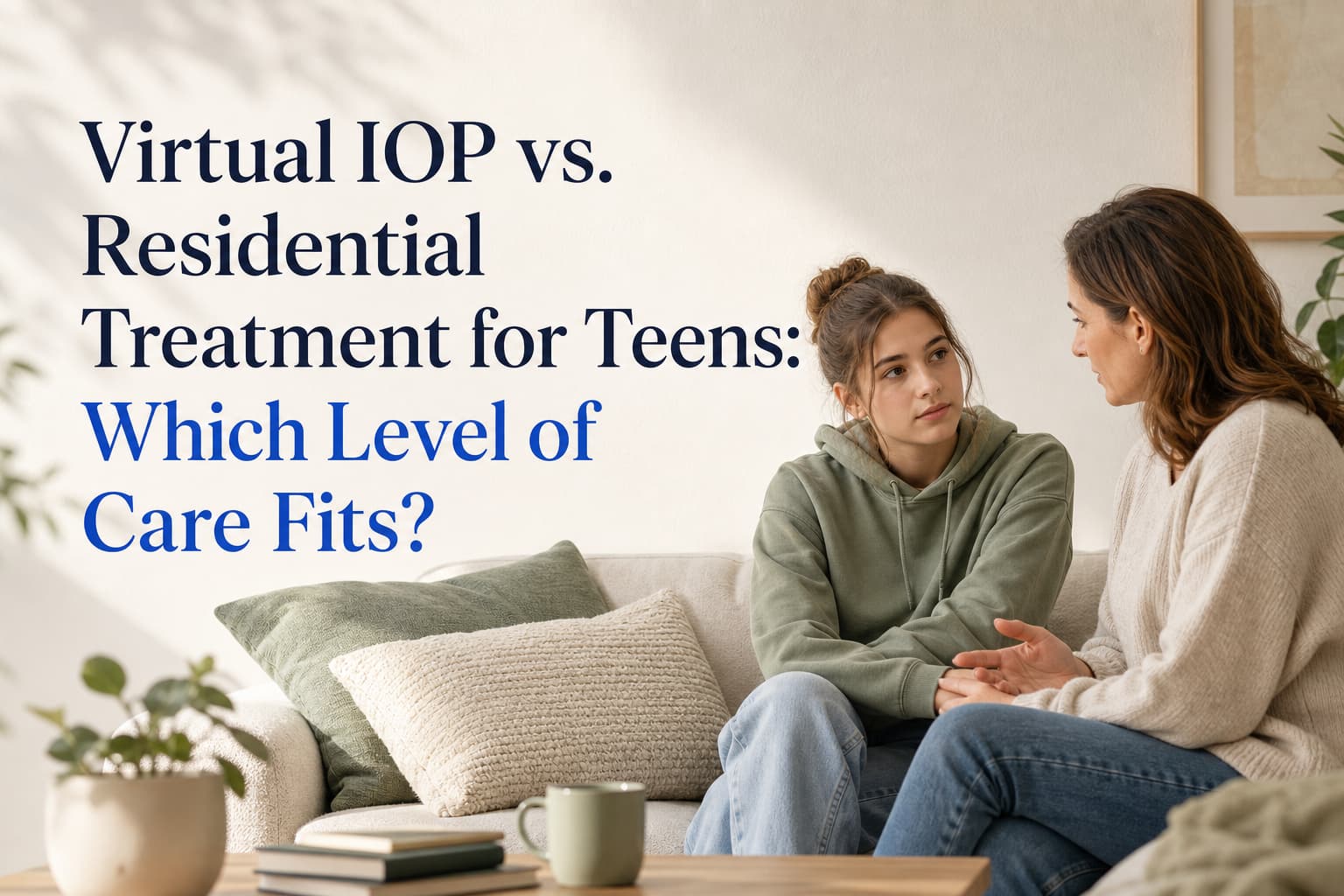 Virtual IOP vs. Residential Treatment for Teens: Which Level of Care Fits?