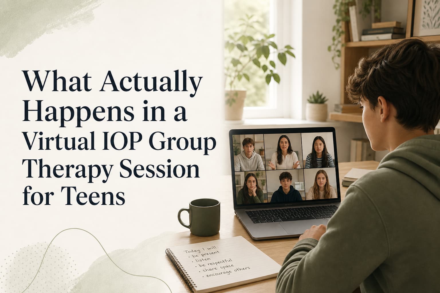 What Actually Happens in a Virtual IOP Group Therapy Session for Teens