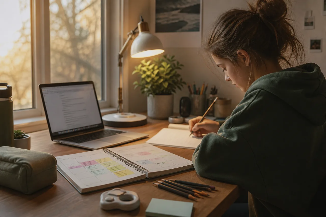 Calm home setting for virtual teen mental health care